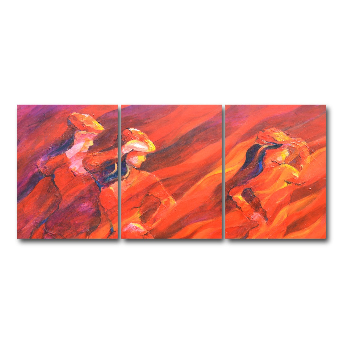 AUTO-MOCKUP WHITE | salsa over charcoal | 3 Piece | Gallery Wrap Canvas | group=18x24