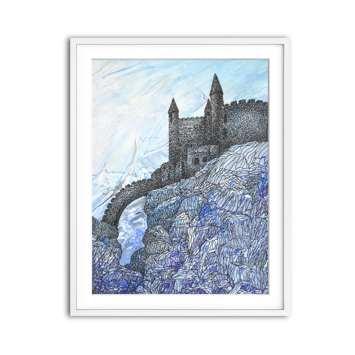 Framed Print 3x4 White