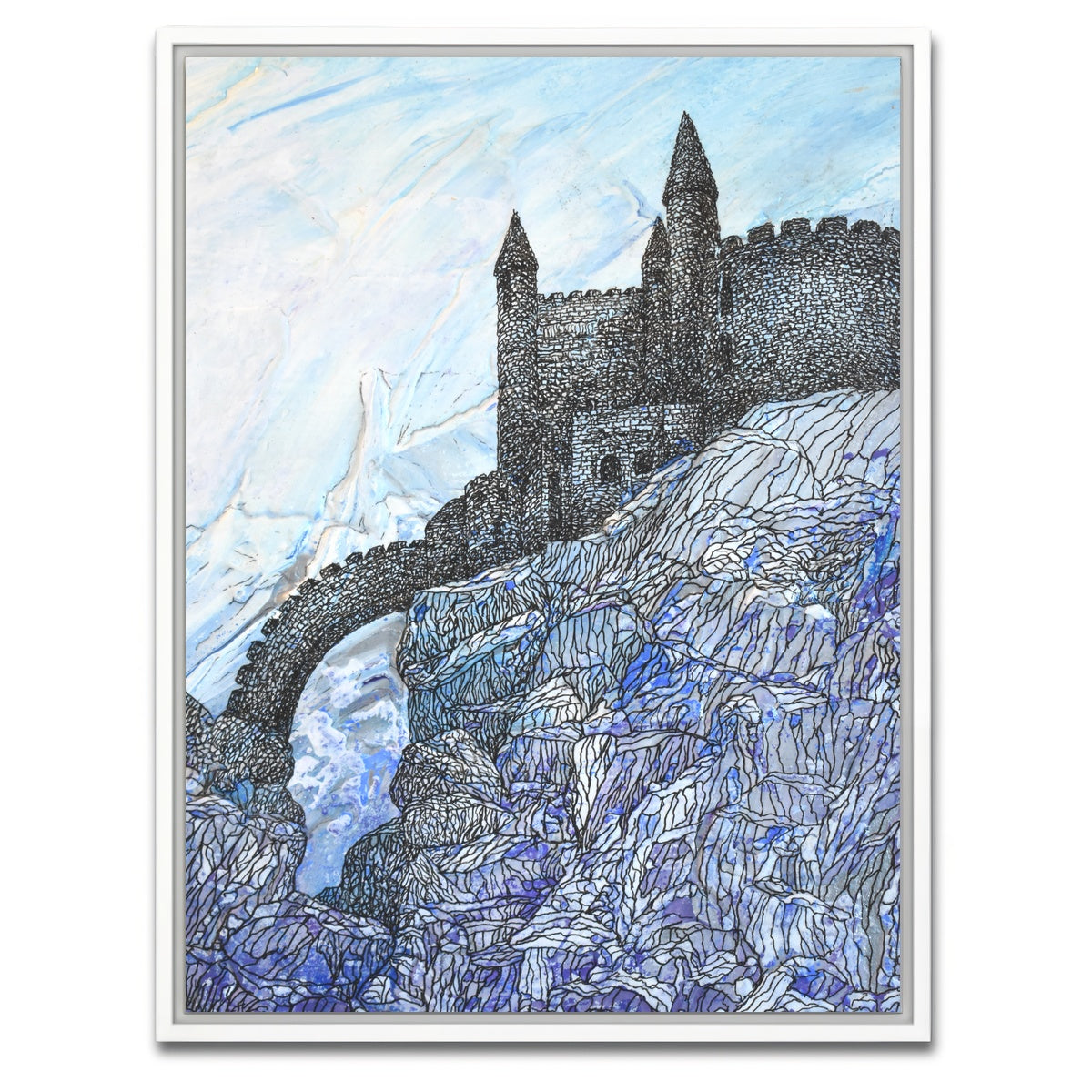 AUTO-MOCKUP WHITE | save the princess | 1 Piece | White Framed Canvas | group=3x4