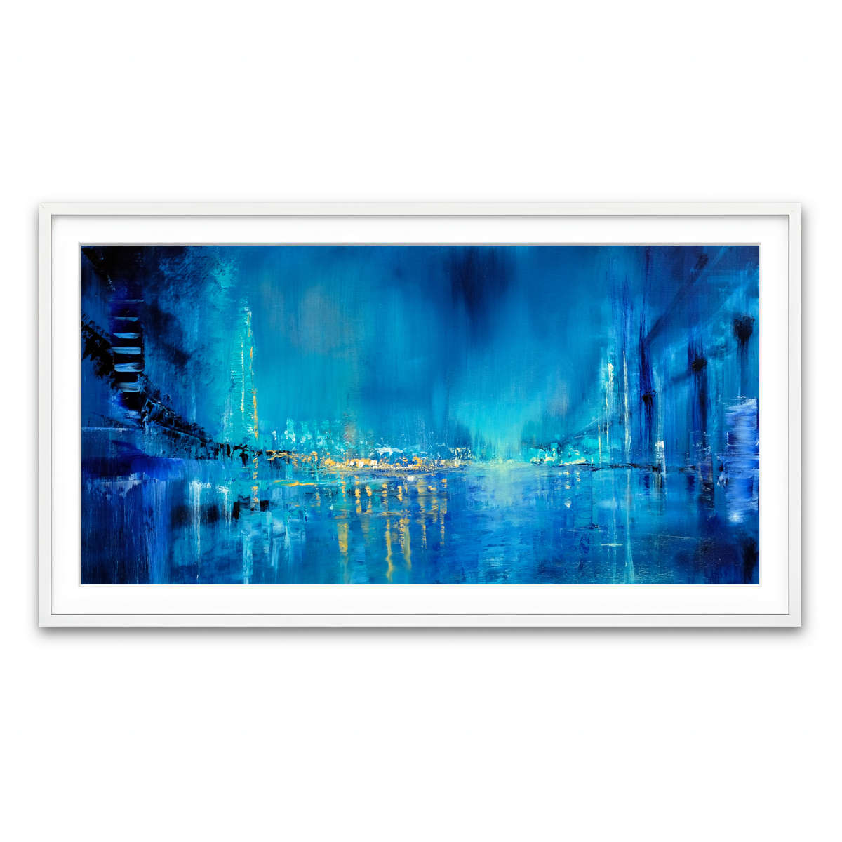 Framed Print 2x1 White