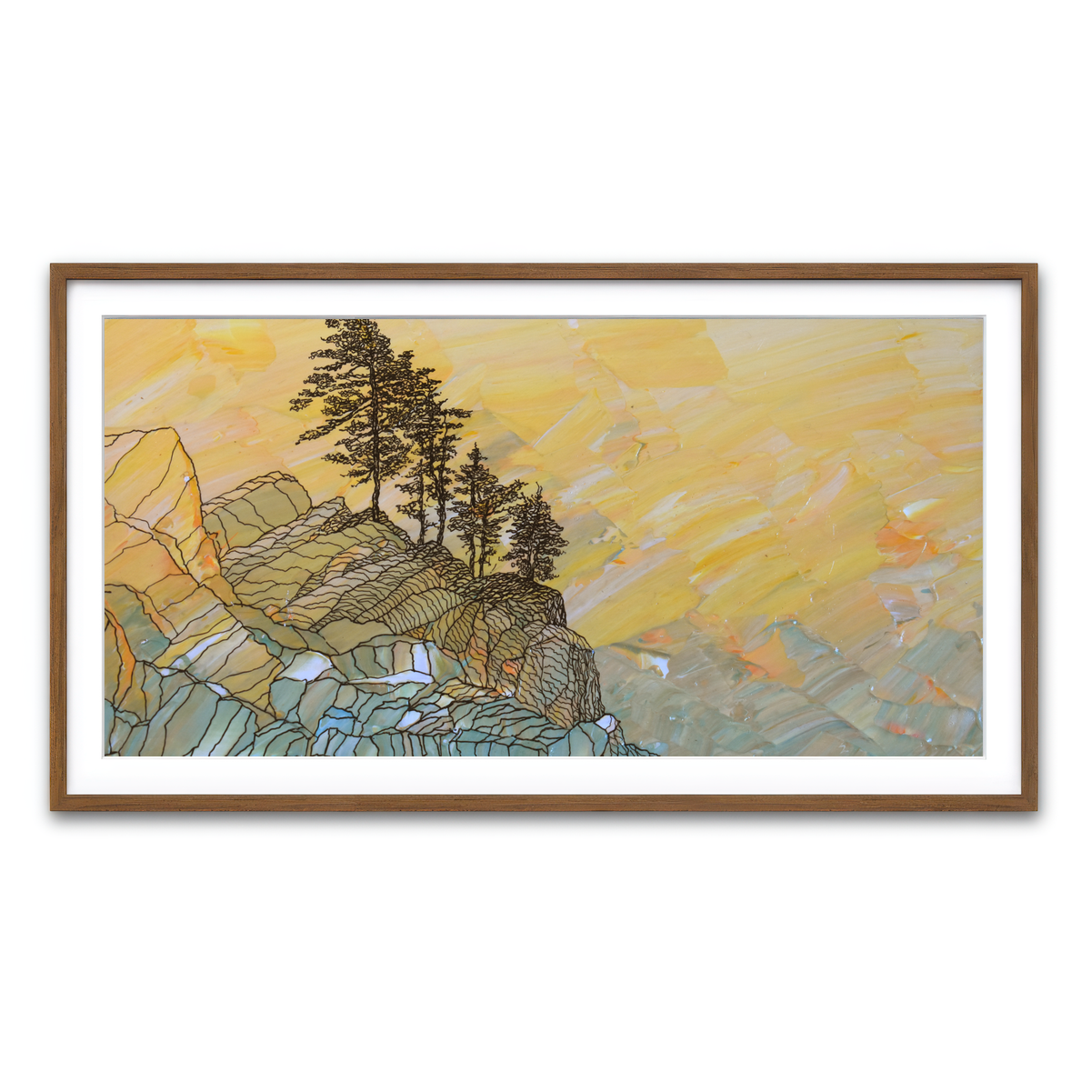 Framed Print 2x1 Walnut