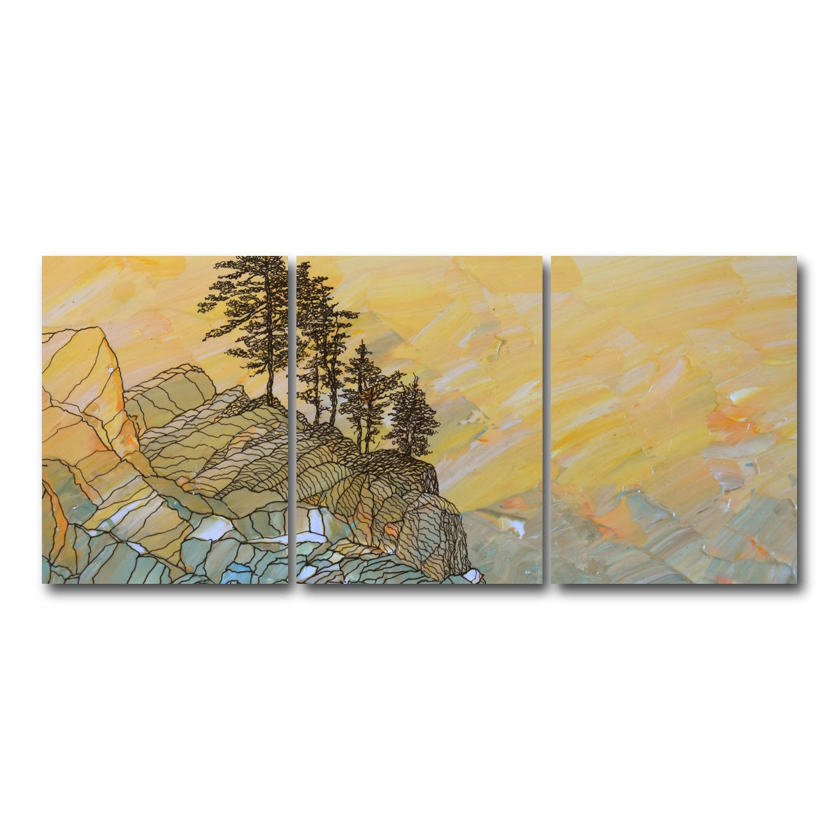 AUTO-MOCKUP WHITE | serene joy | 3 Piece | Gallery Wrap Canvas | group=18x24