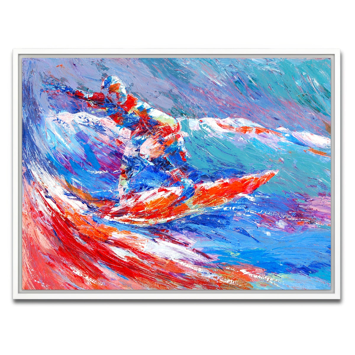 AUTO-MOCKUP WHITE | shortboard splash | 1 Piece | White Framed Canvas | group=4x3