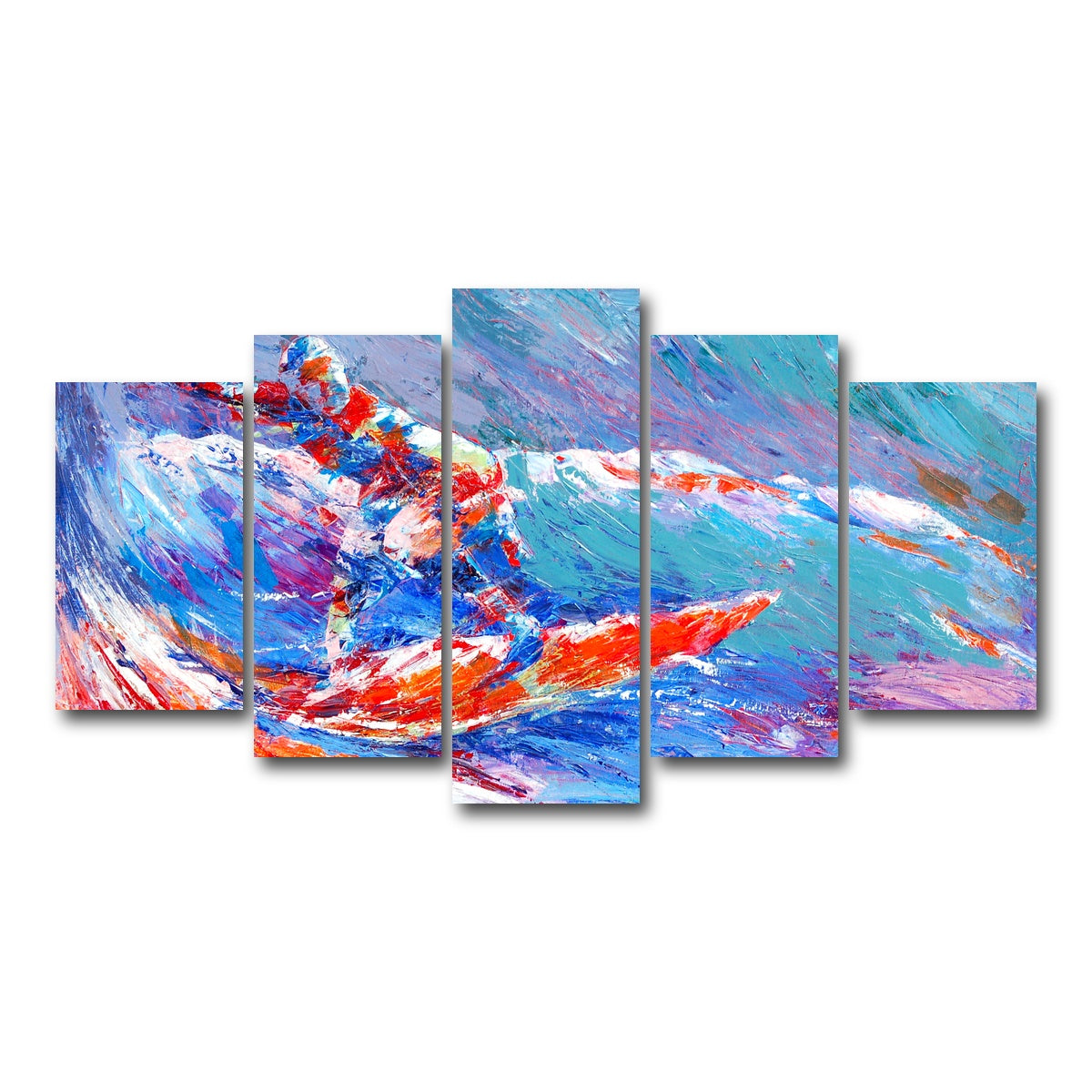 AUTO-MOCKUP WHITE | shortboard splash | 5 Piece | Gallery Wrap Canvas | group=5_normal