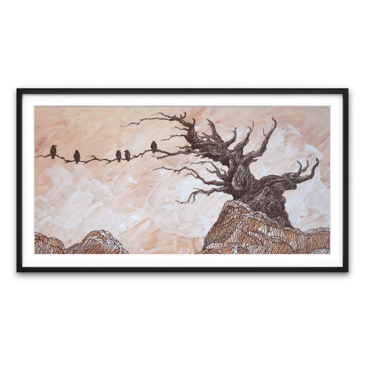 Framed Print 2x1 Black