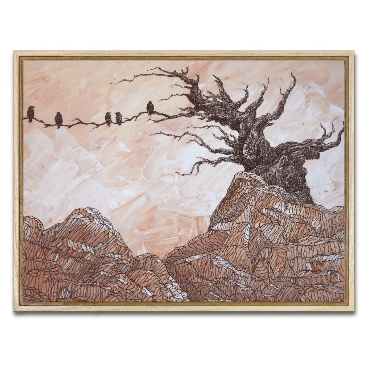 AUTO-MOCKUP WHITE | silence of the ravens | 1 Piece | Natural Framed Canvas | group=4x3