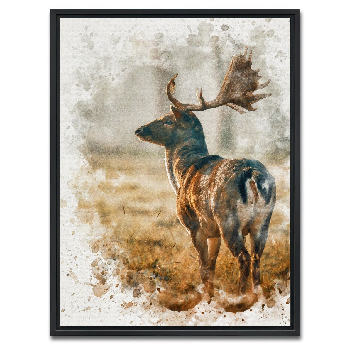 AUTO-MOCKUP WHITE | silent observer | 1 Piece | Black Framed Canvas | group=3x4