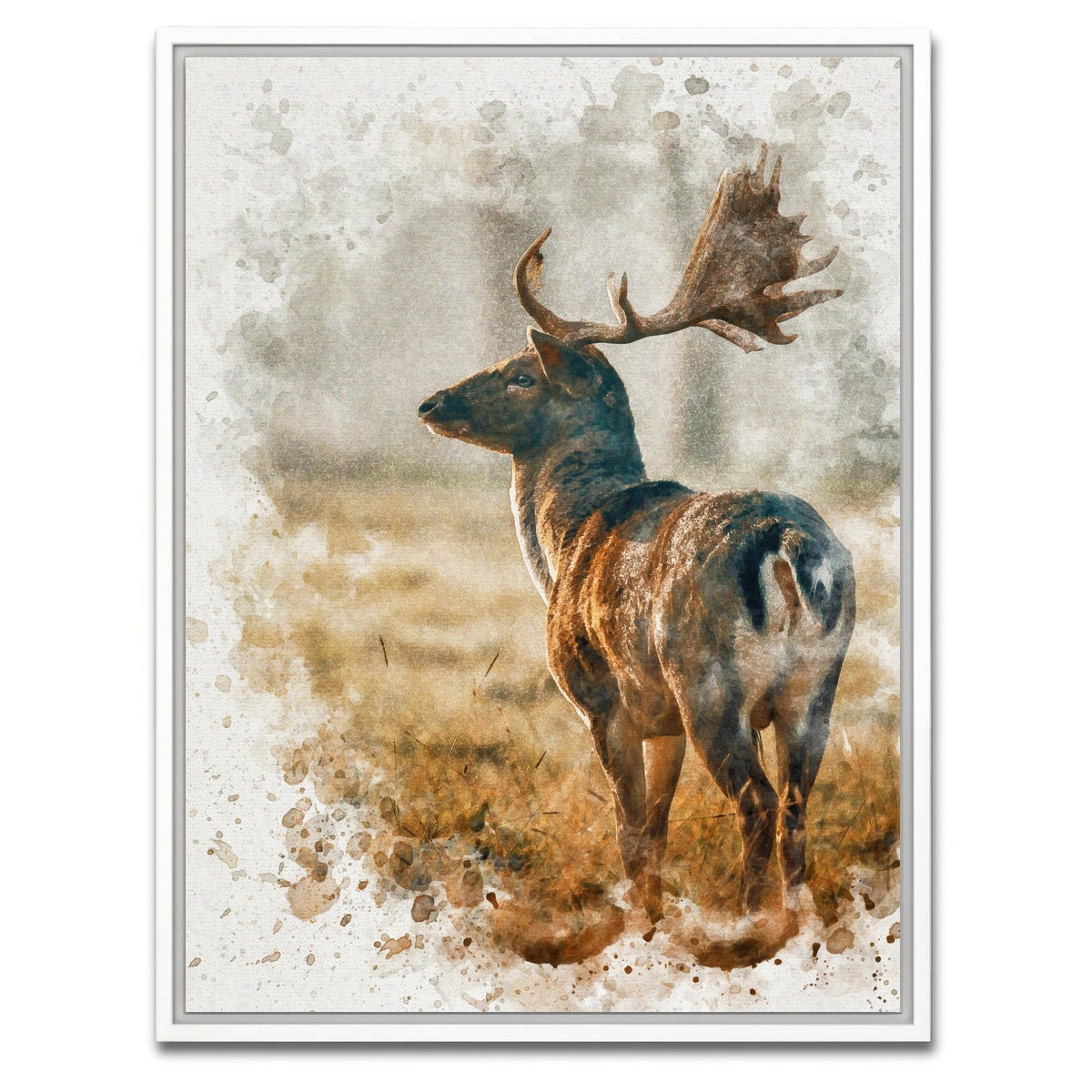 AUTO-MOCKUP WHITE | silent observer | 1 Piece | White Framed Canvas | group=3x4