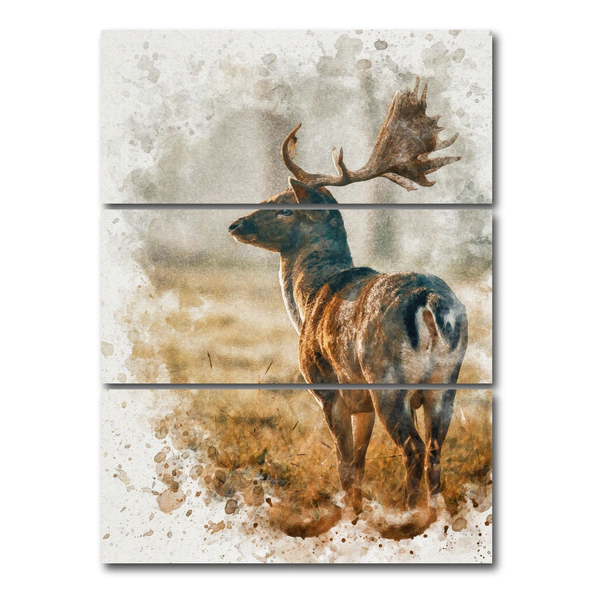 AUTO-MOCKUP WHITE | silent observer | 3 Piece | Gallery Wrap Canvas | group=8x18_stacked