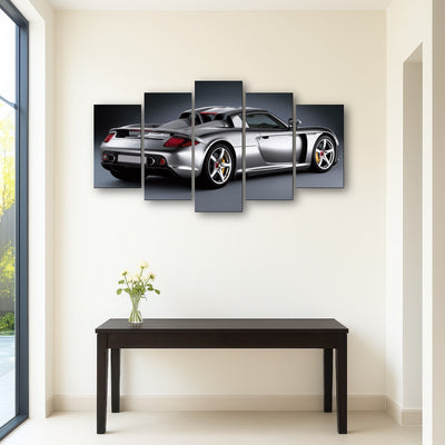 AUTO-MOCKUP ROOM | silver Porsche carrera gt