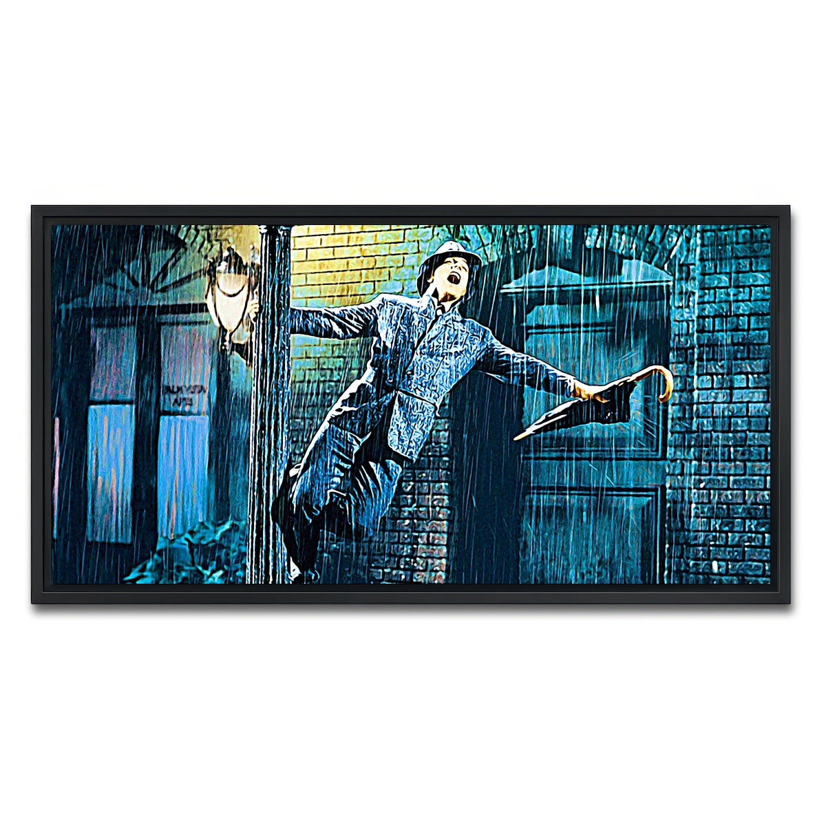AUTO-MOCKUP WHITE | singin' in the rain | 1 Piece | Black Framed Canvas | group=2x1
