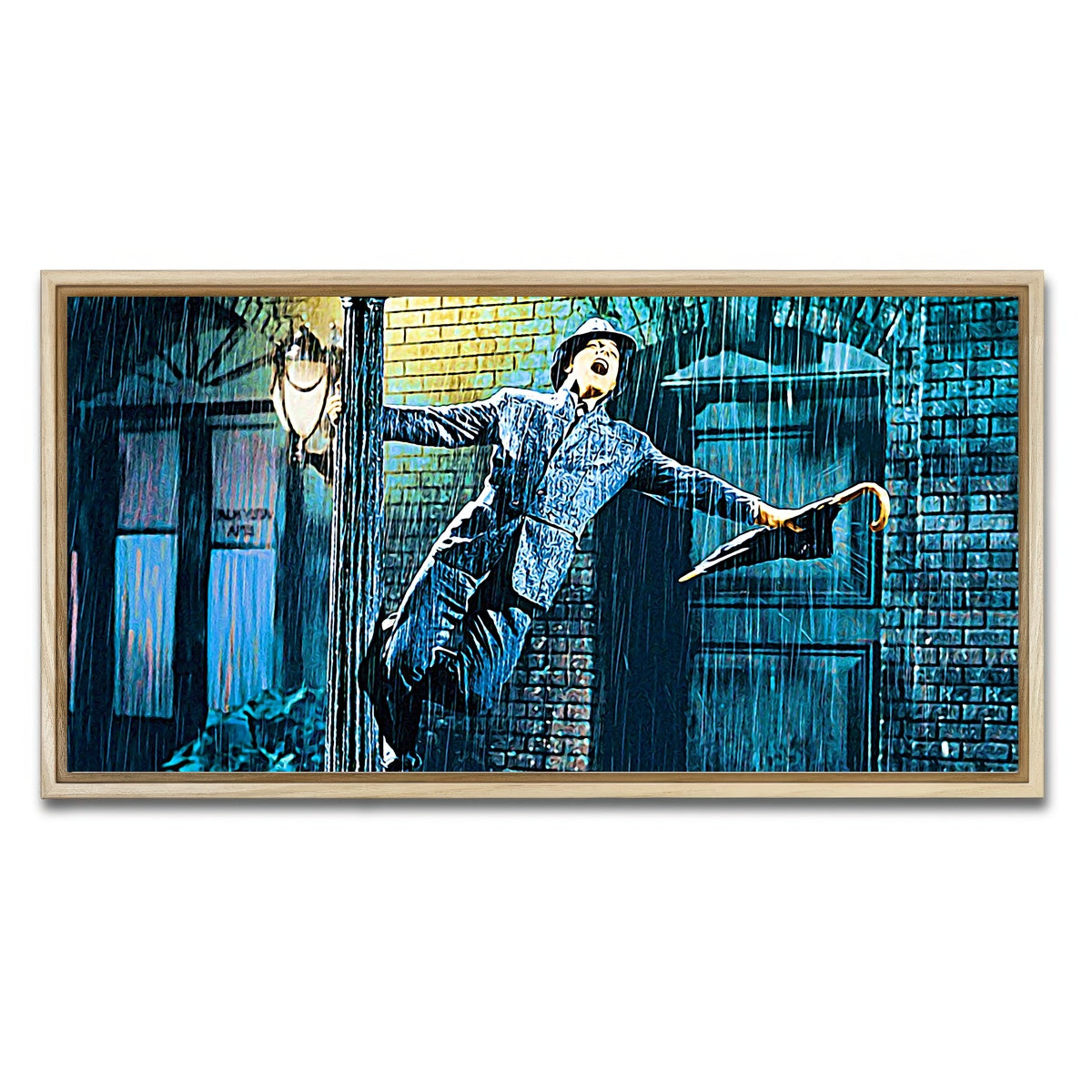 AUTO-MOCKUP WHITE | singin' in the rain | 1 Piece | Natural Framed Canvas | group=2x1