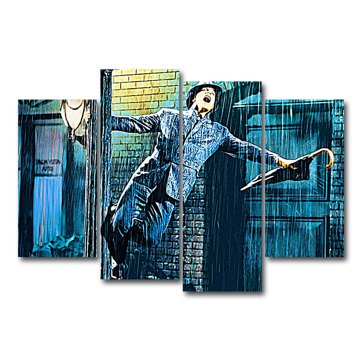 AUTO-MOCKUP WHITE | singin' in the rain | 4 Piece | Gallery Wrap Canvas | group=4_short
