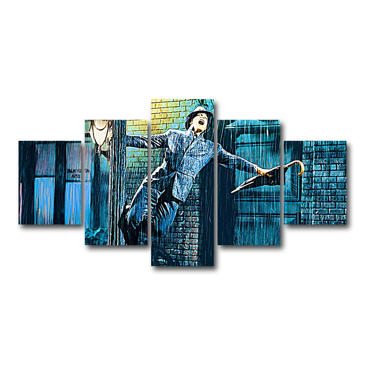 AUTO-MOCKUP WHITE | singin' in the rain | 5 Piece | Gallery Wrap Canvas | group=5_short