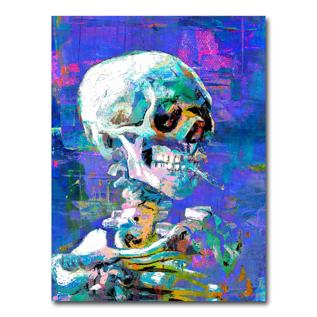 AUTO-MOCKUP WHITE | skull 2 | 1 Piece | Gallery Wrap Canvas | group=3x4