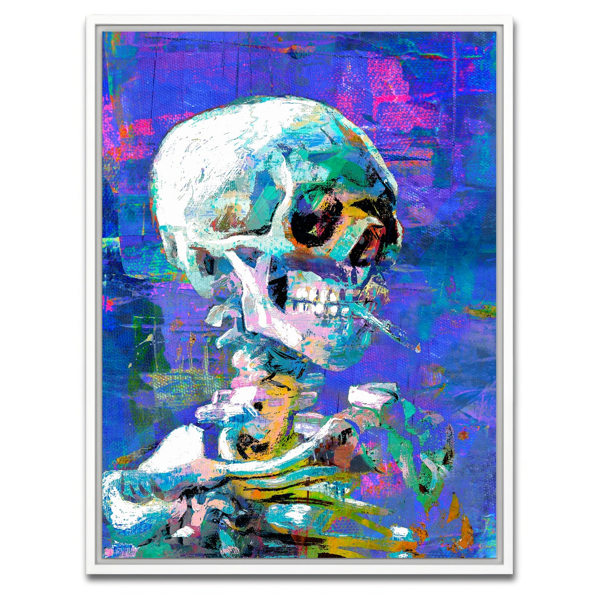 AUTO-MOCKUP WHITE | skull 2 | 1 Piece | White Framed Canvas | group=3x4