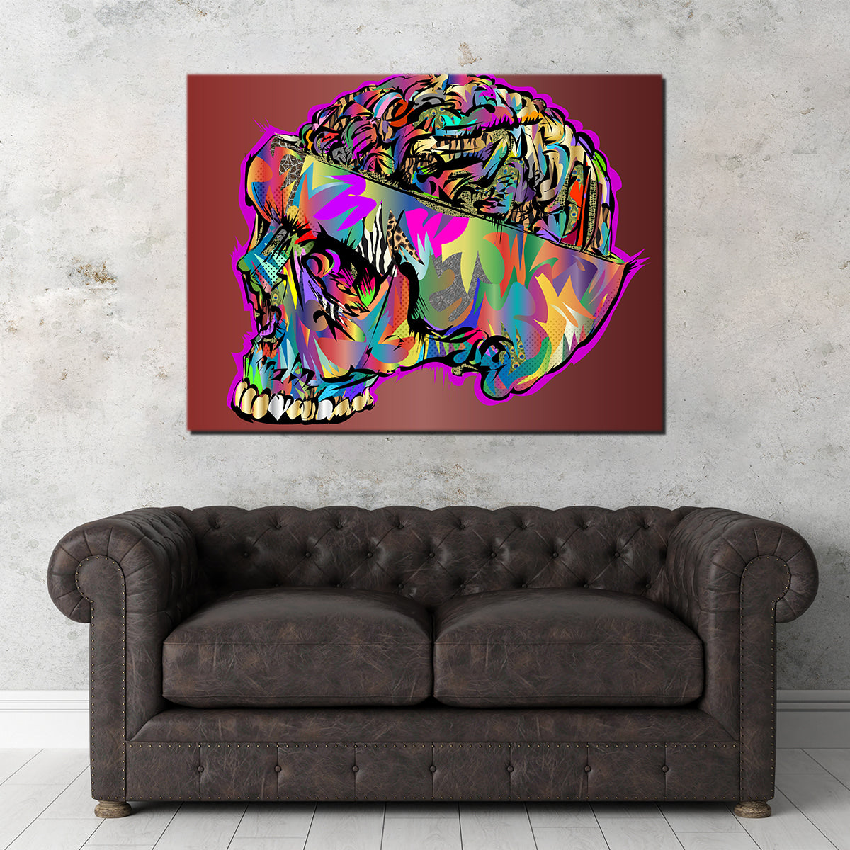 Skull Brain Wall Art