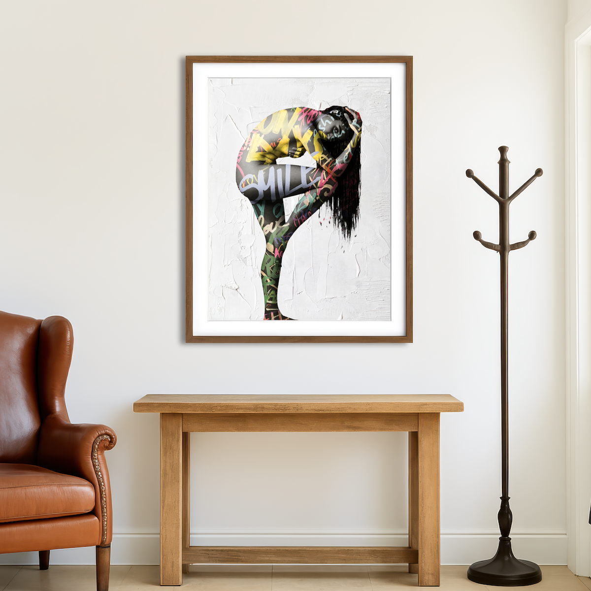 AUTO-MOCKUP ROOM | Smile Only Wall Art