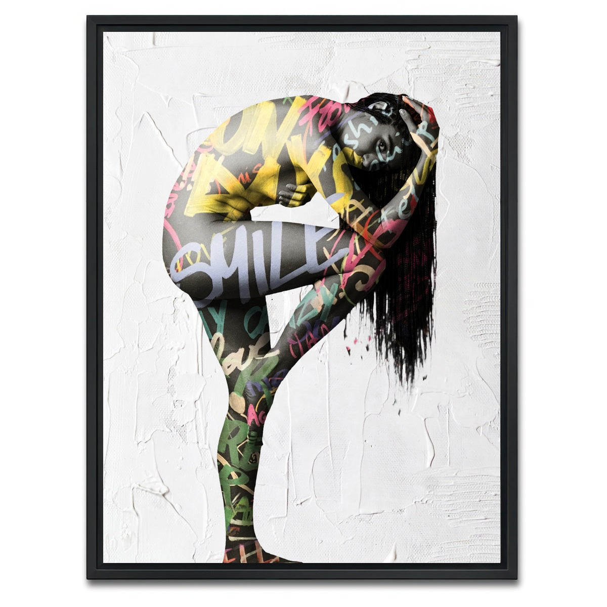 AUTO-MOCKUP WHITE | smile only | 1 Piece | Black Framed Canvas | group=3x4