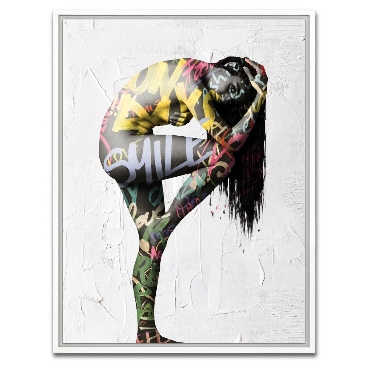 AUTO-MOCKUP WHITE | smile only | 1 Piece | White Framed Canvas | group=3x4