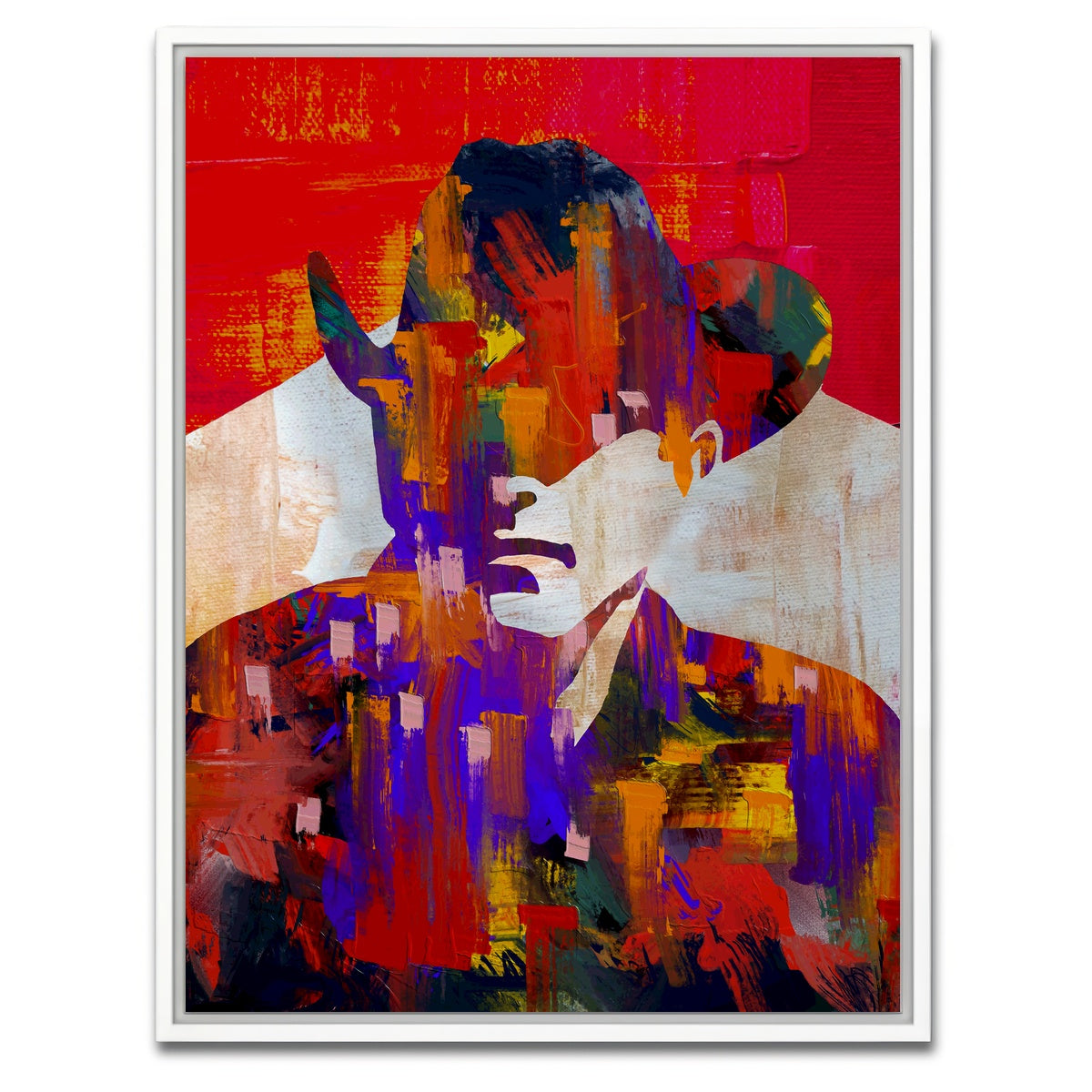 AUTO-MOCKUP WHITE | smoker man | 1 Piece | White Framed Canvas | group=3x4