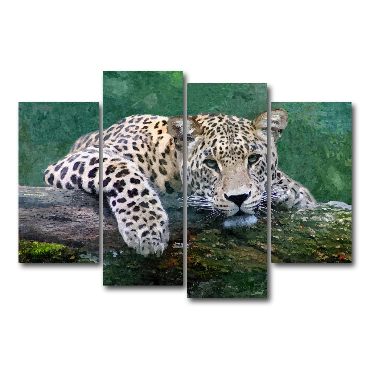 AUTO-MOCKUP WHITE | snow leopard | 4 Piece | Gallery Wrap Canvas | group=4_short