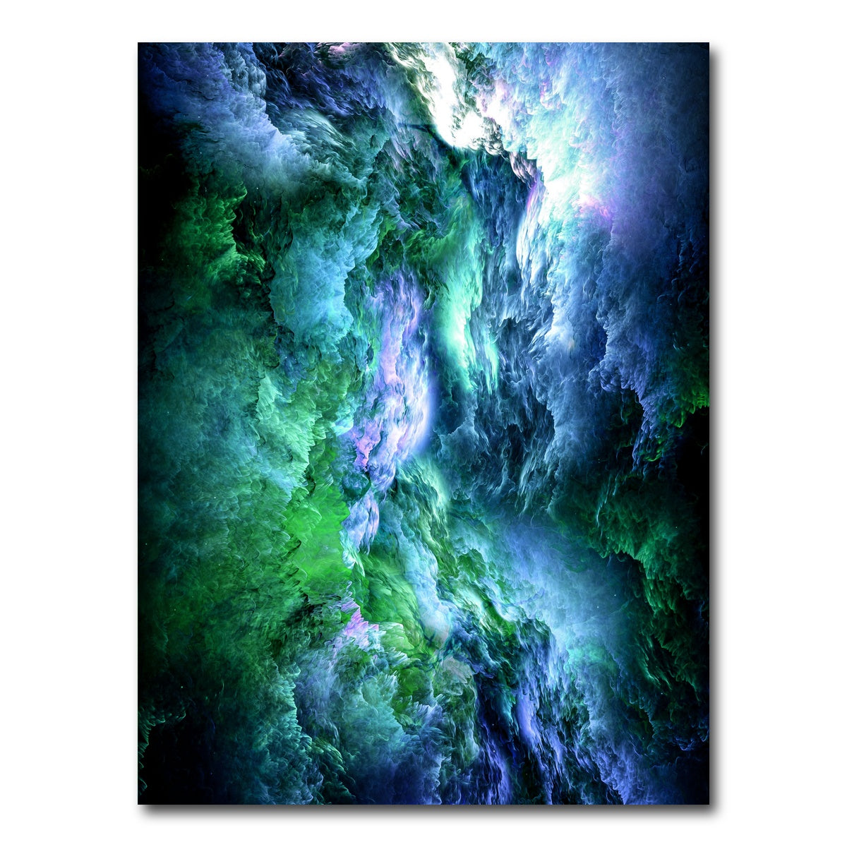 AUTO-MOCKUP WHITE | space dust nebula green | 1 Piece | Gallery Wrap Canvas | group=3x4