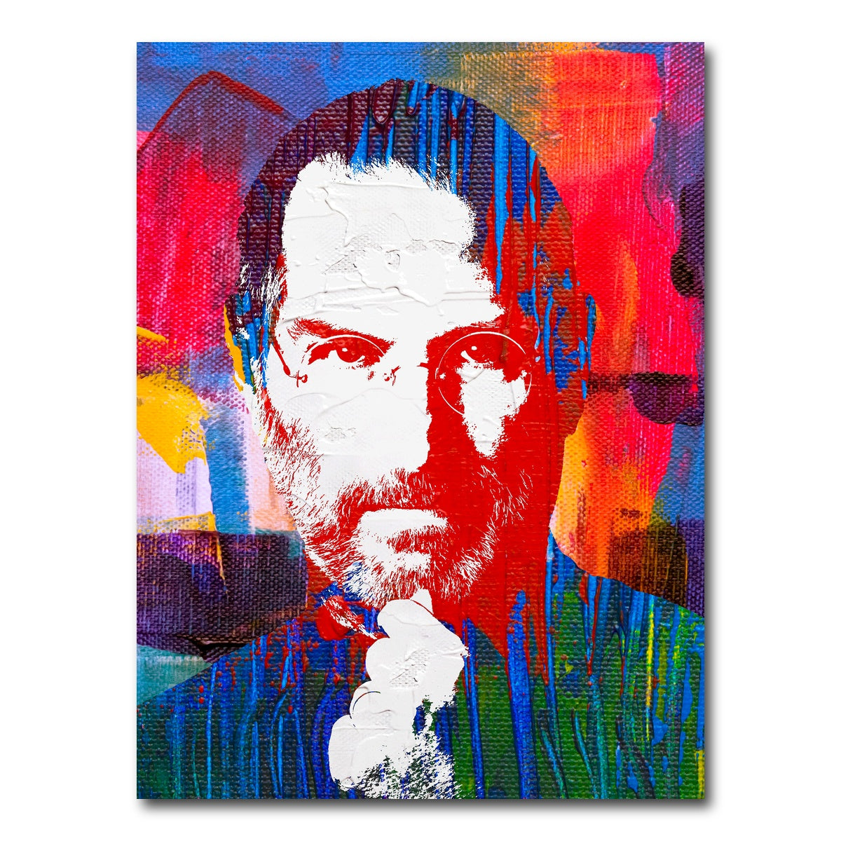 AUTO-MOCKUP WHITE | steve jobs 2 | 1 Piece | Gallery Wrap Canvas | group=3x4