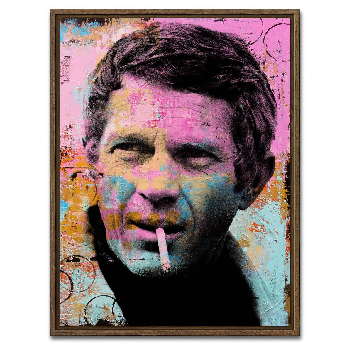 AUTO-MOCKUP WHITE | steve mcqueen | 1 Piece | Walnut Framed Canvas | group=3x4