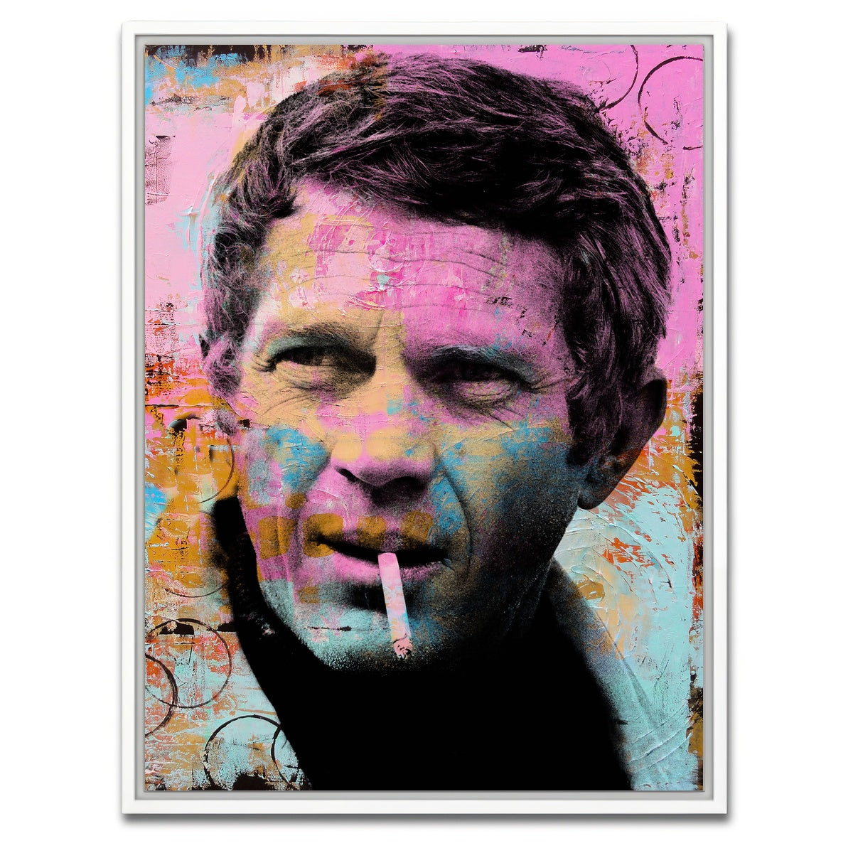 AUTO-MOCKUP WHITE | steve mcqueen | 1 Piece | White Framed Canvas | group=3x4