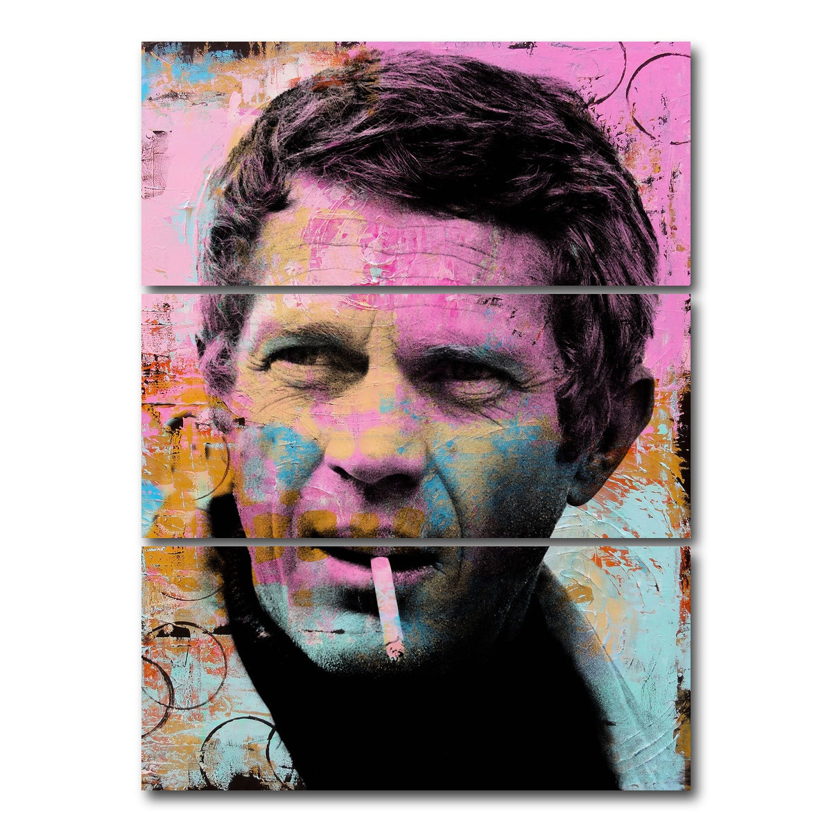 AUTO-MOCKUP WHITE | steve mcqueen | 3 Piece | Gallery Wrap Canvas | group=8x18_stacked