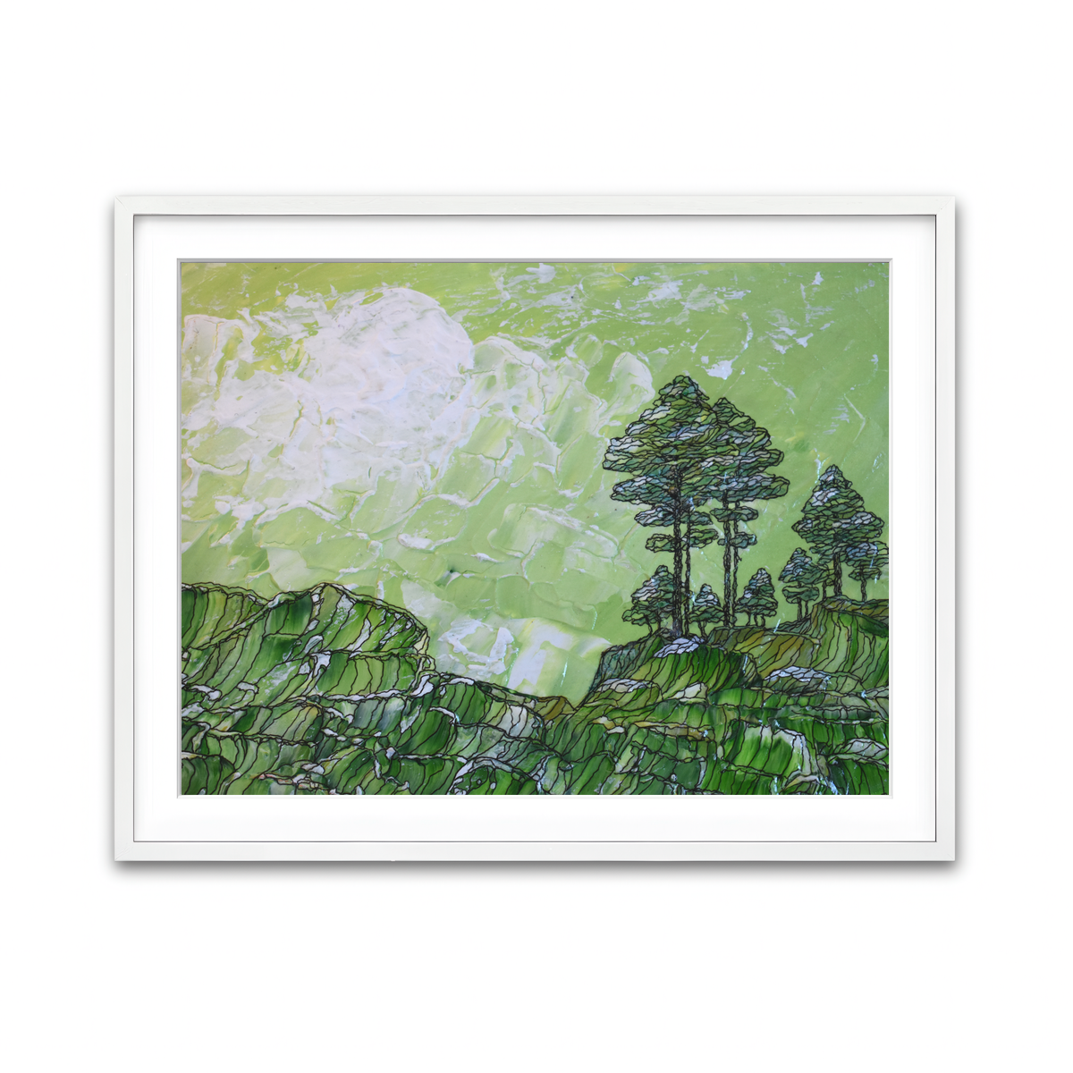 Framed Print 4x3 White