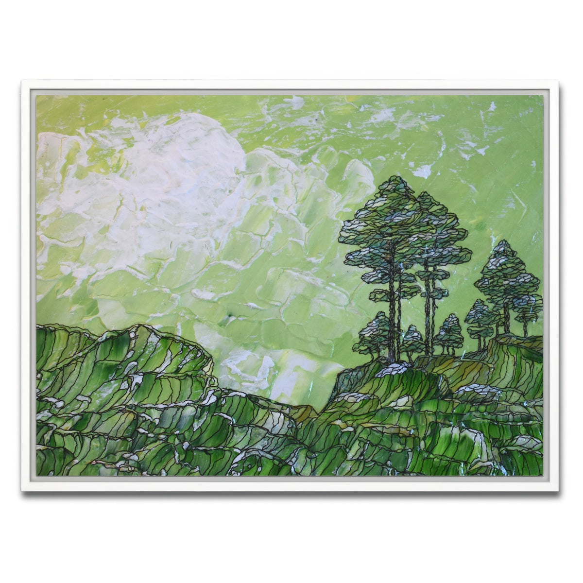 AUTO-MOCKUP WHITE | stillness and meditation | 1 Piece | White Framed Canvas | group=4x3