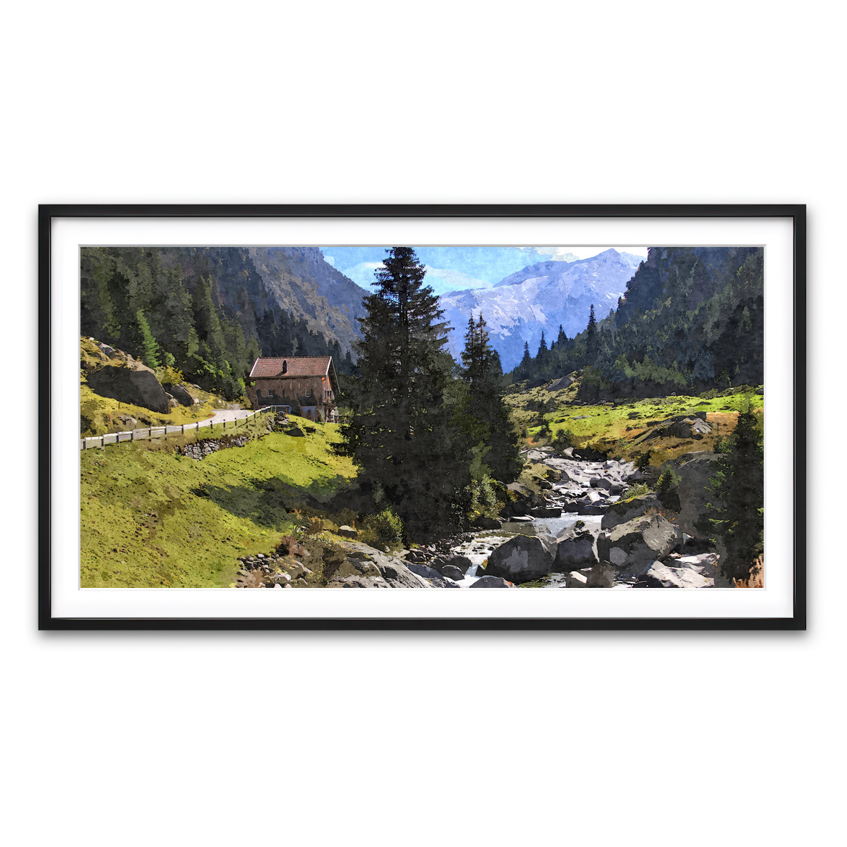 Framed Print 2x1 Black