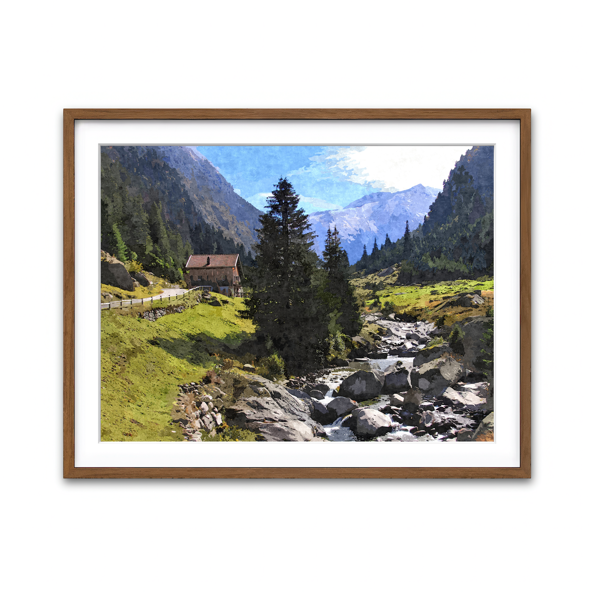 Framed Print 4x3 Walnut