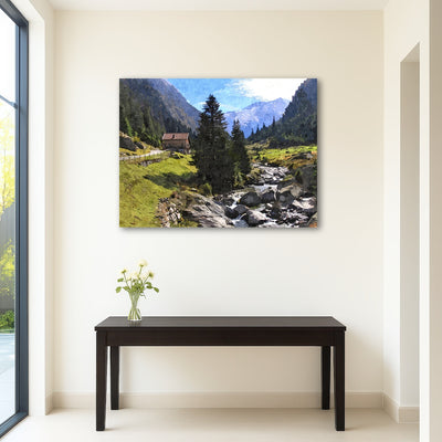 AUTO-MOCKUP ROOM | streamside mountain