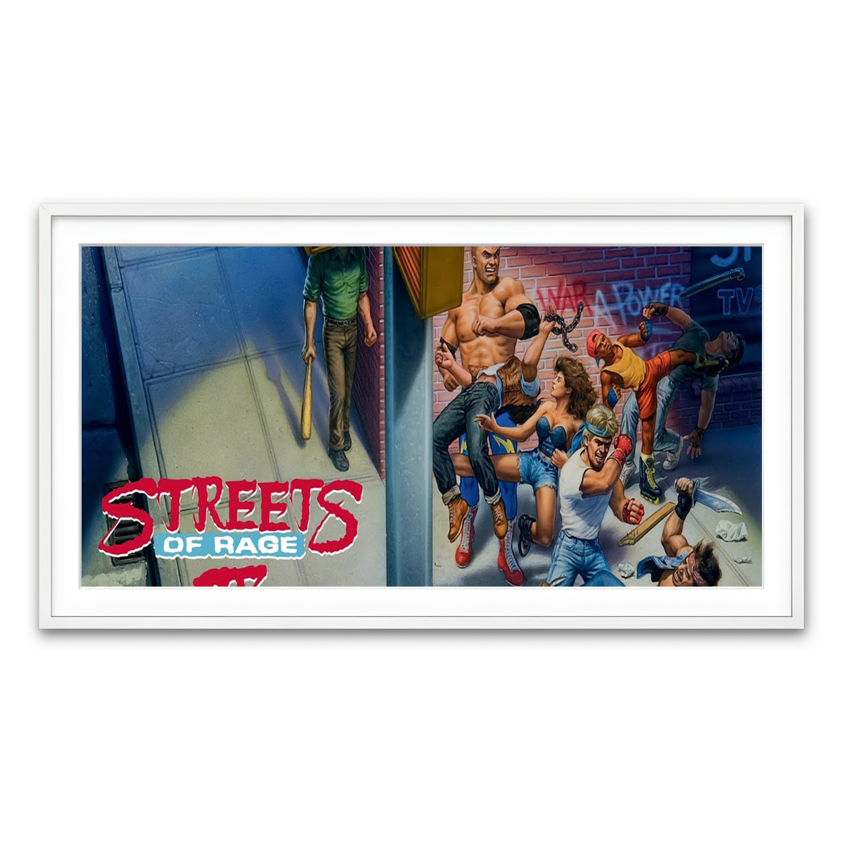 Framed Print 2x1 White