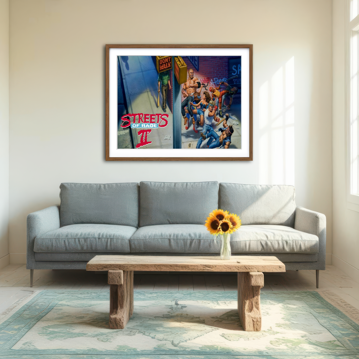 AUTO-MOCKUP ROOM | Streets of Rage 2 Wall Art