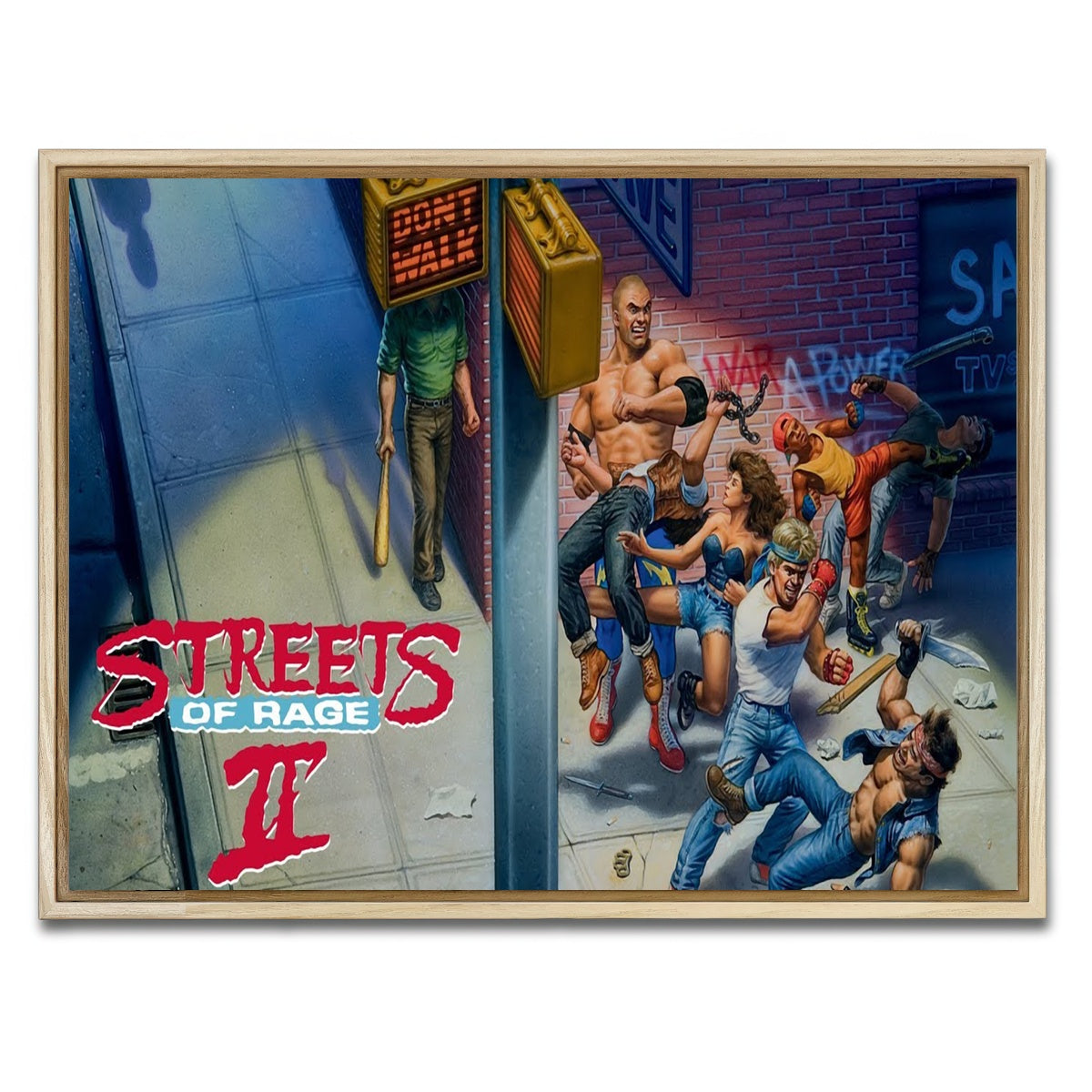 AUTO-MOCKUP WHITE | streets of rage 2 | 1 Piece | Natural Framed Canvas | group=4x3