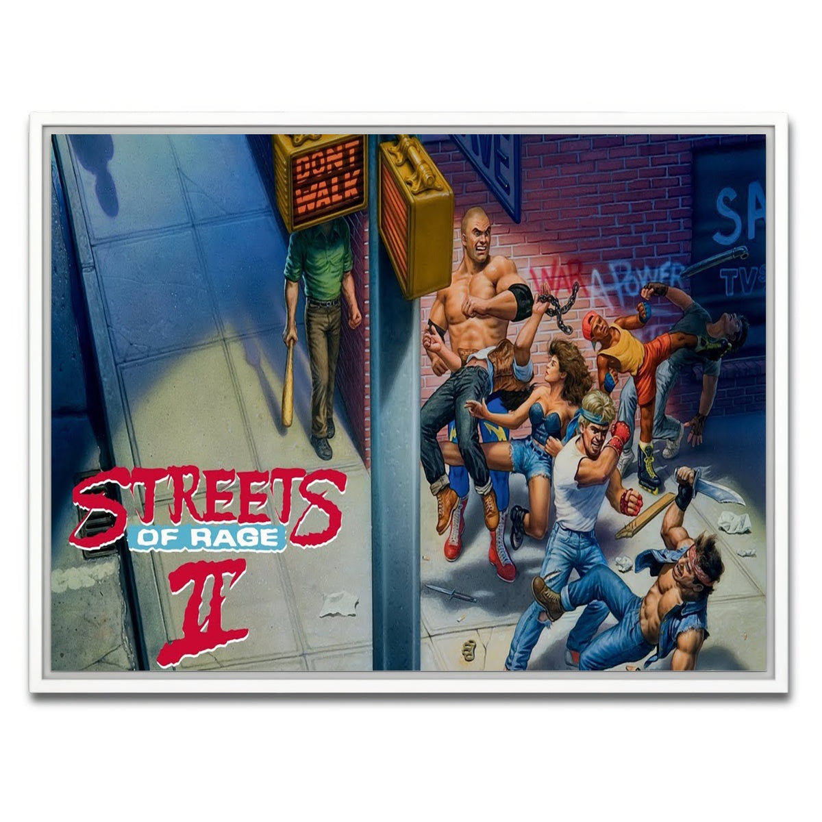 AUTO-MOCKUP WHITE | streets of rage 2 | 1 Piece | White Framed Canvas | group=4x3
