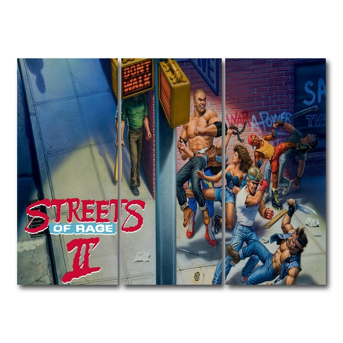 AUTO-MOCKUP WHITE | streets of rage 2 | 3 Piece | Gallery Wrap Canvas | group=8x18