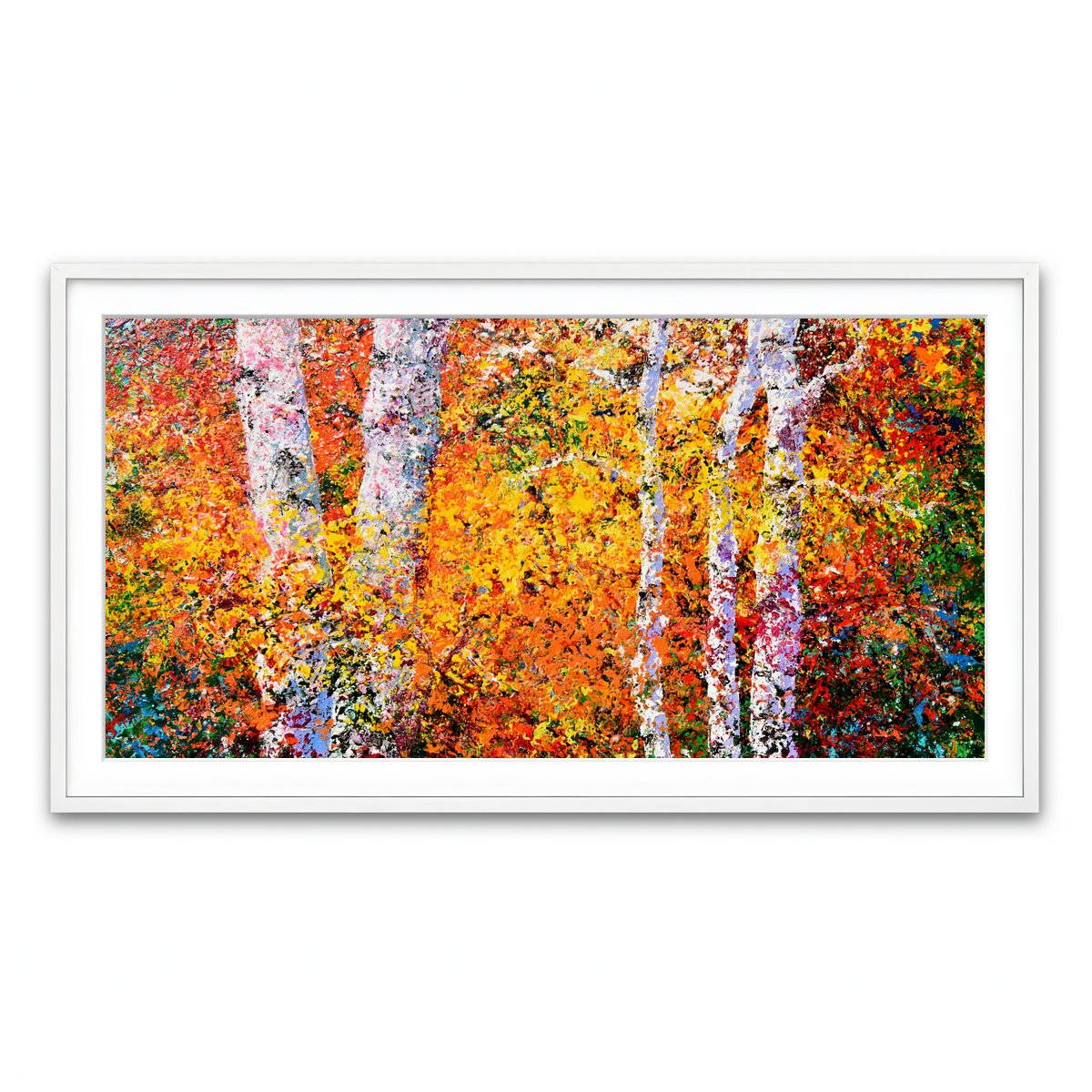 Framed Print 2x1 White
