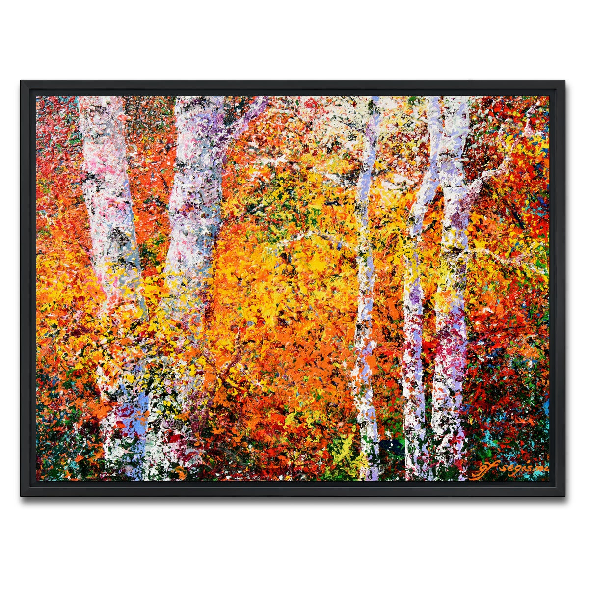 AUTO-MOCKUP WHITE | strength amongst colors | 1 Piece | Black Framed Canvas | group=4x3