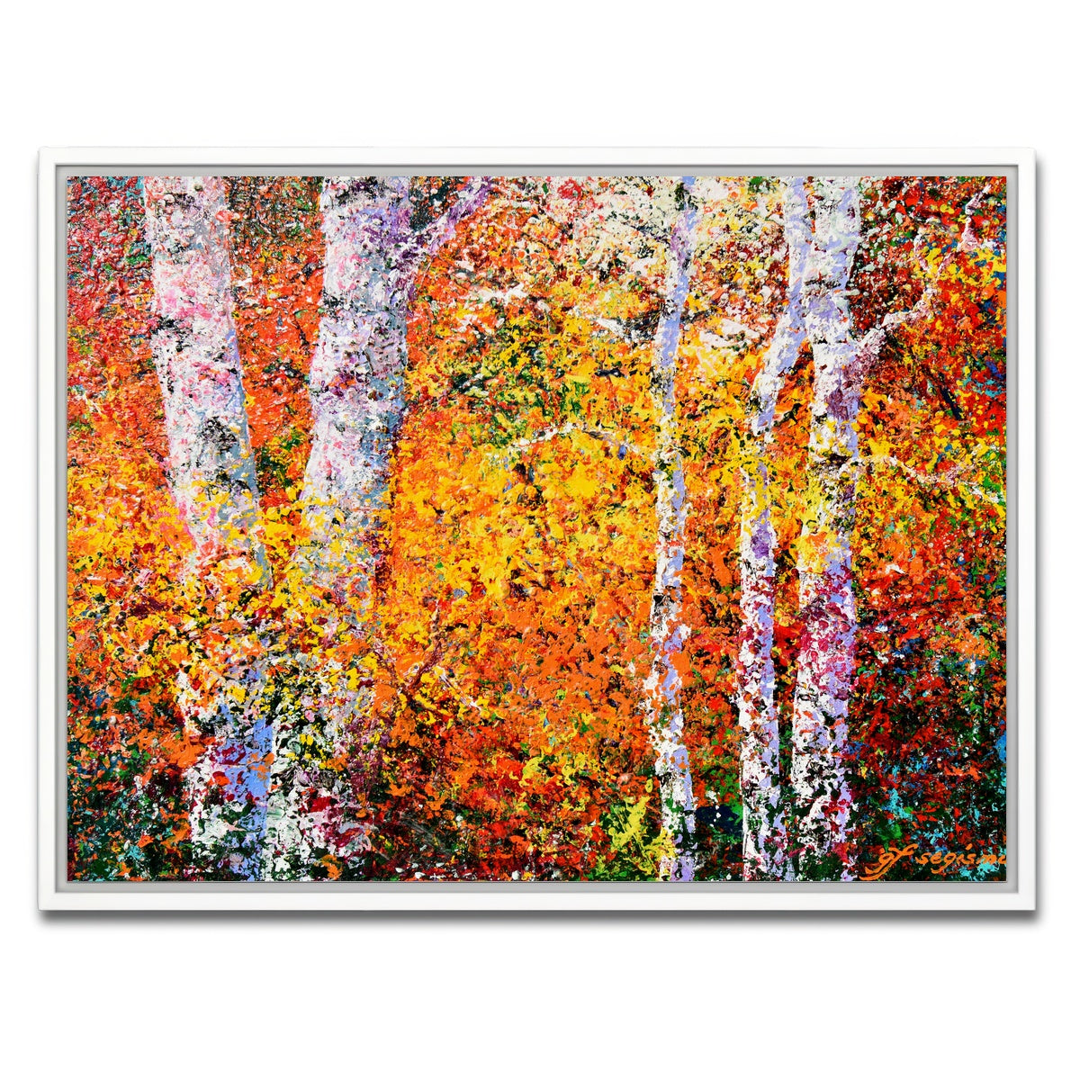 AUTO-MOCKUP WHITE | strength amongst colors | 1 Piece | White Framed Canvas | group=4x3