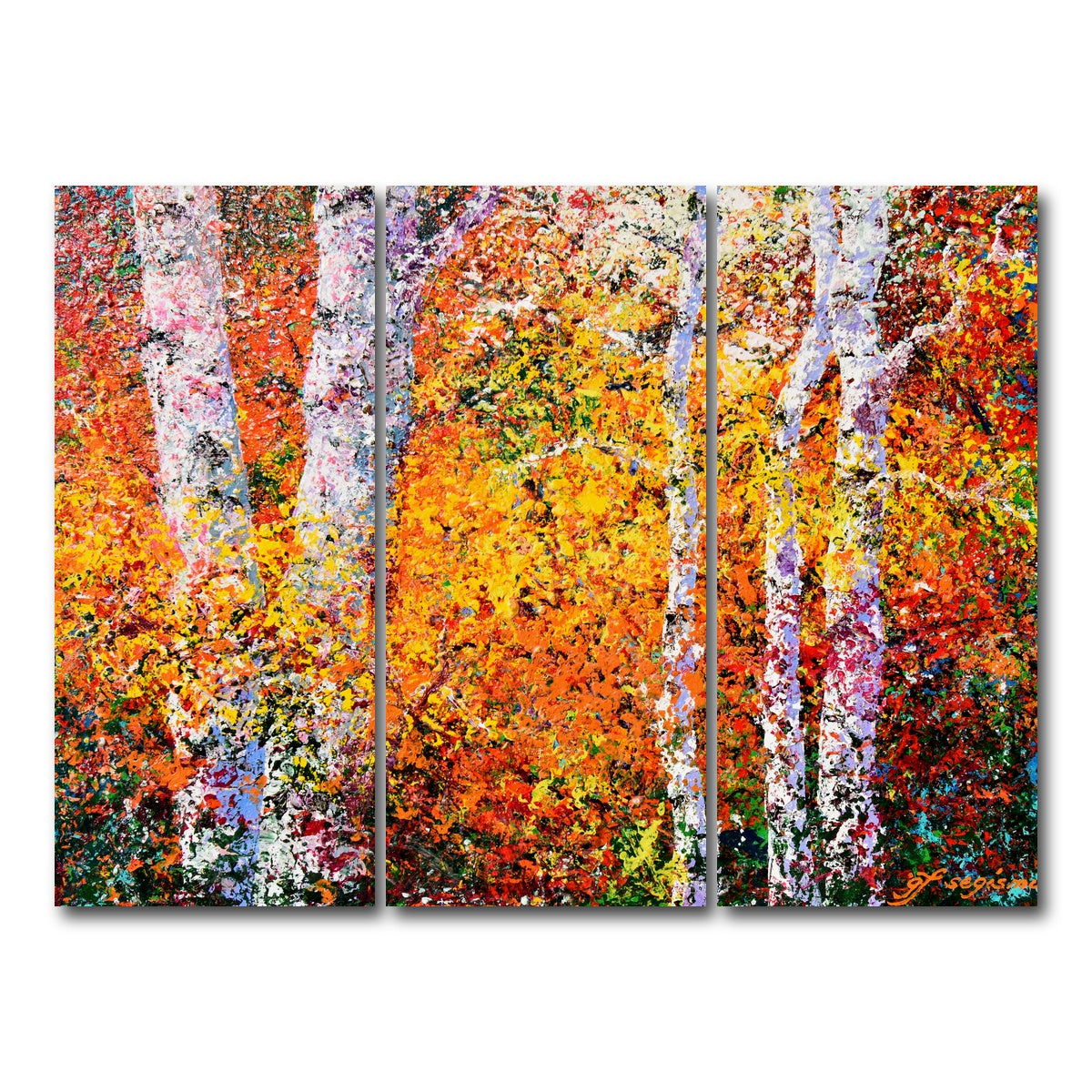 AUTO-MOCKUP WHITE | strength amongst colors | 3 Piece | Gallery Wrap Canvas | group=8x18