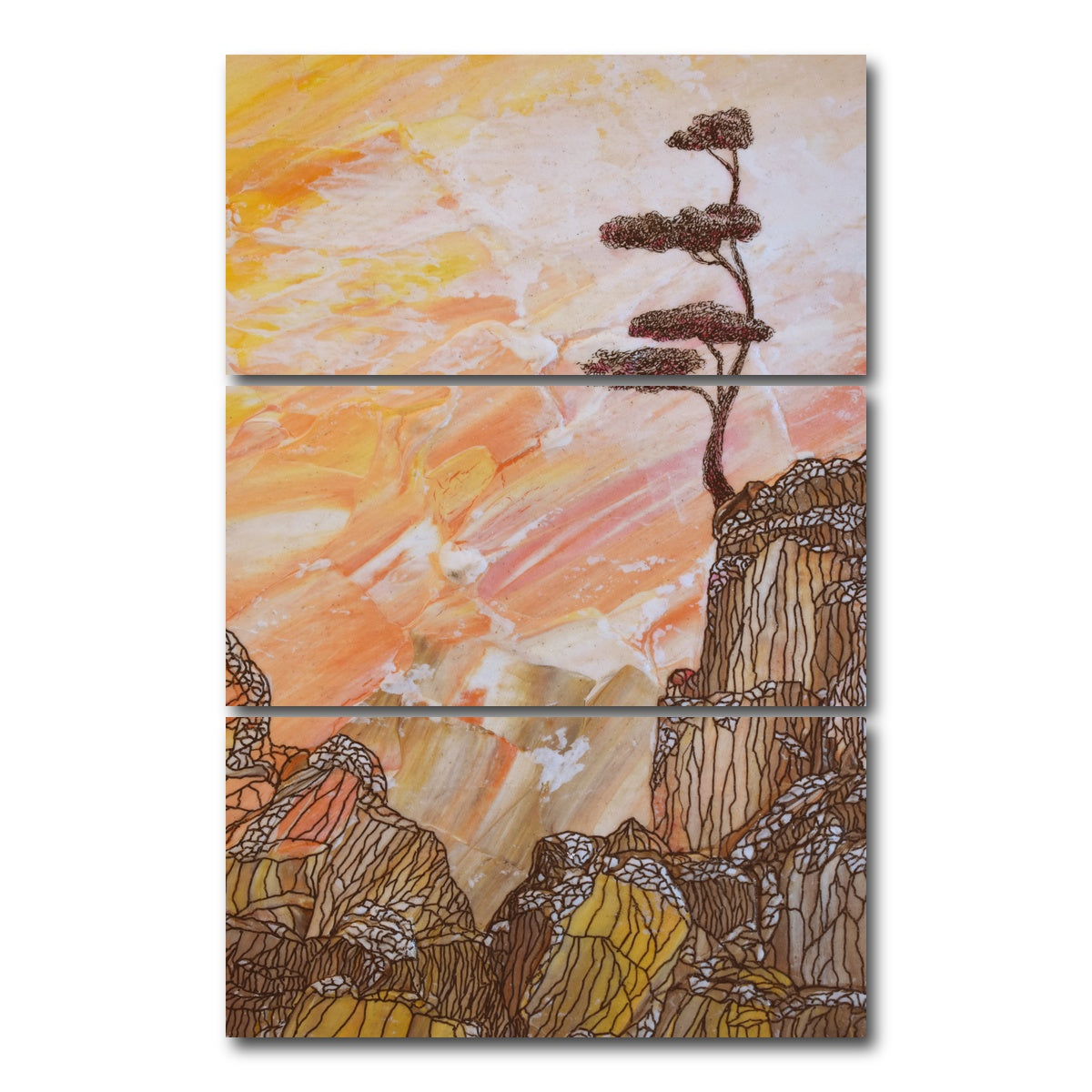 AUTO-MOCKUP WHITE | strength to stand alone | 3 Piece | Gallery Wrap Canvas | group=12x24_stacked