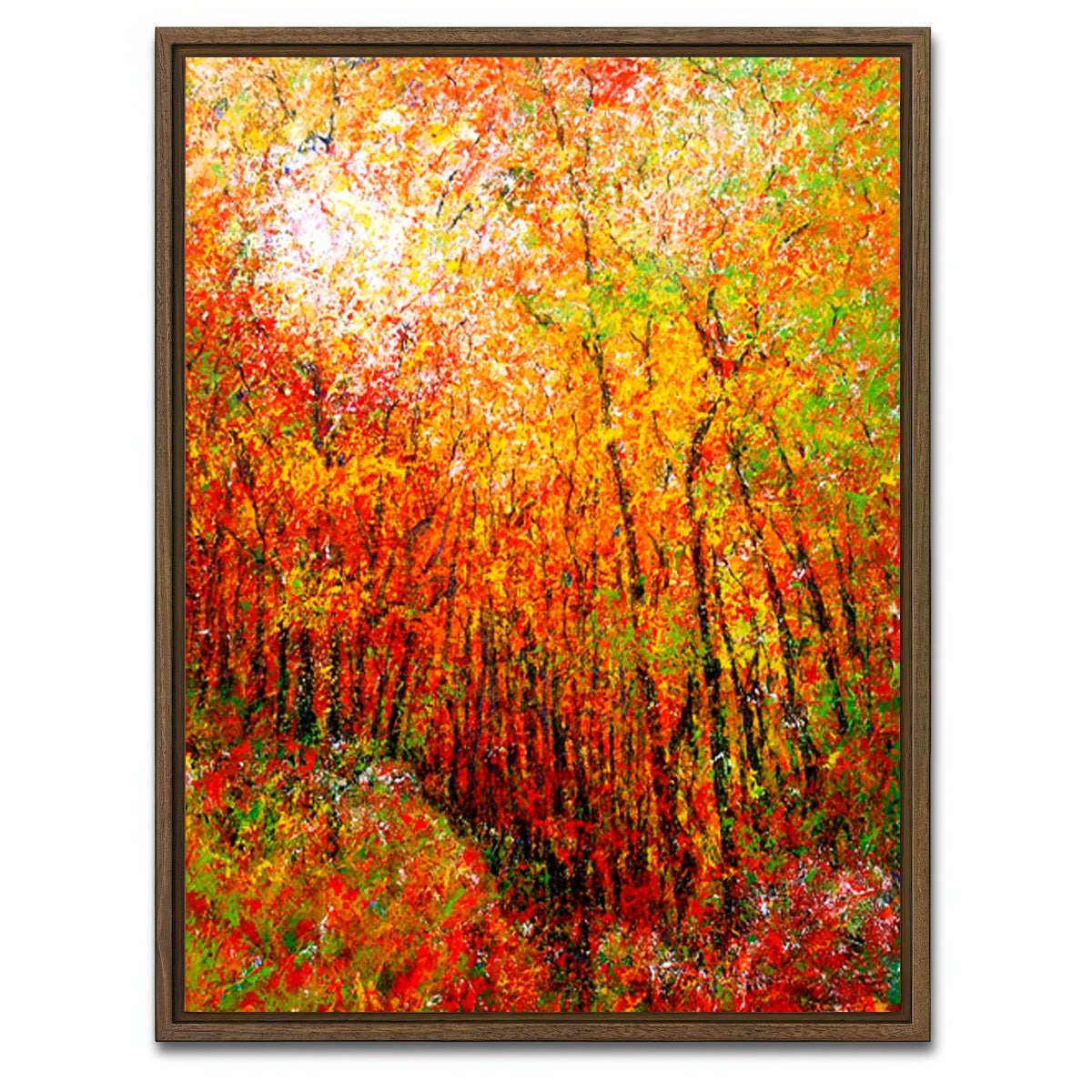 AUTO-MOCKUP WHITE | sunlit | 1 Piece | Walnut Framed Canvas | group=3x4