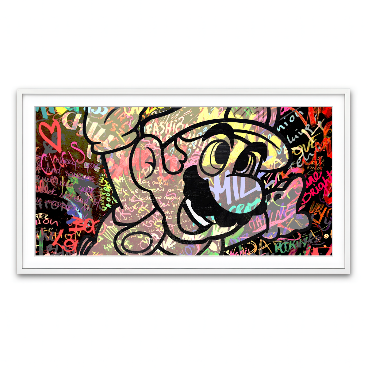 Framed Print 2x1 White