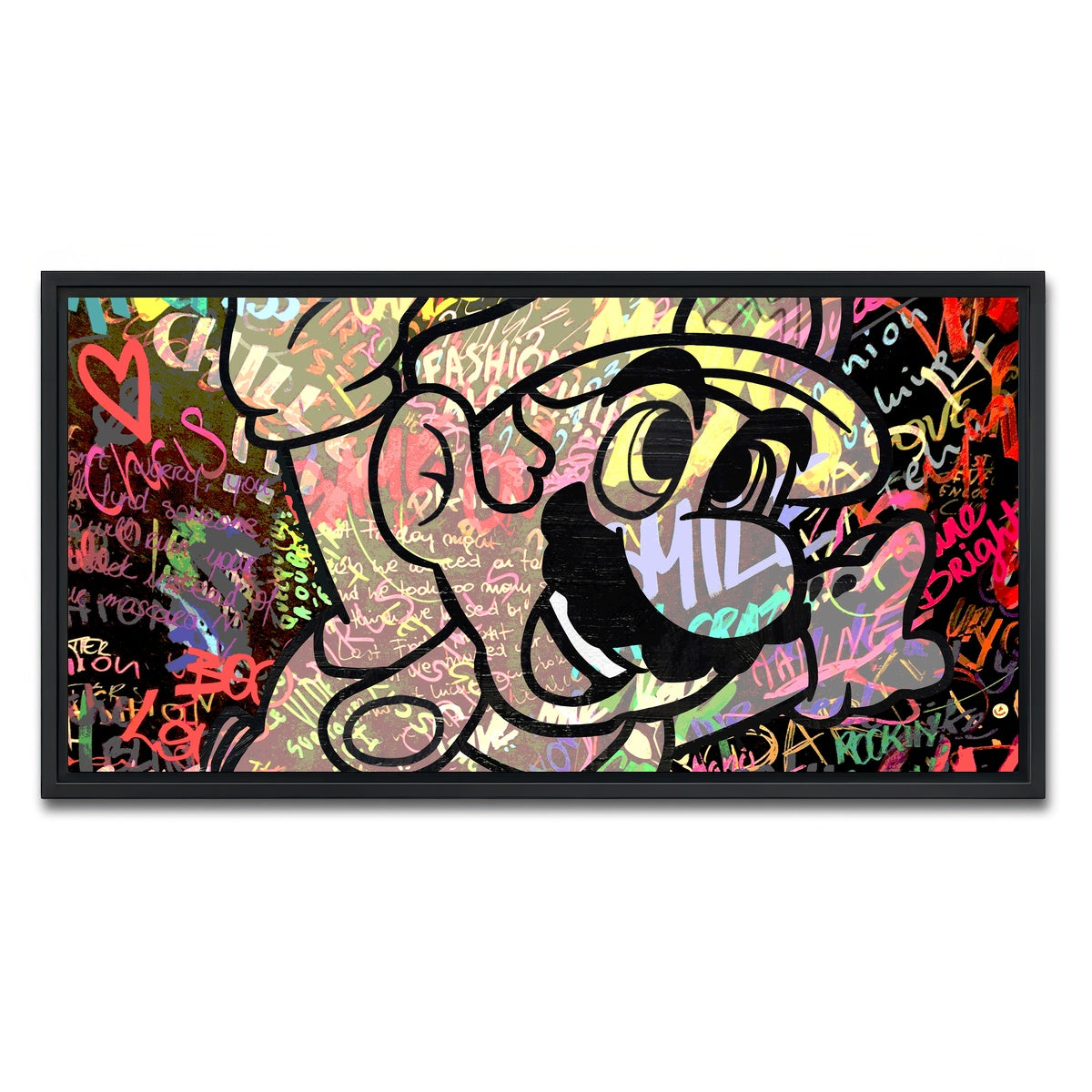 AUTO-MOCKUP WHITE | super mario | 1 Piece | Black Framed Canvas | group=2x1