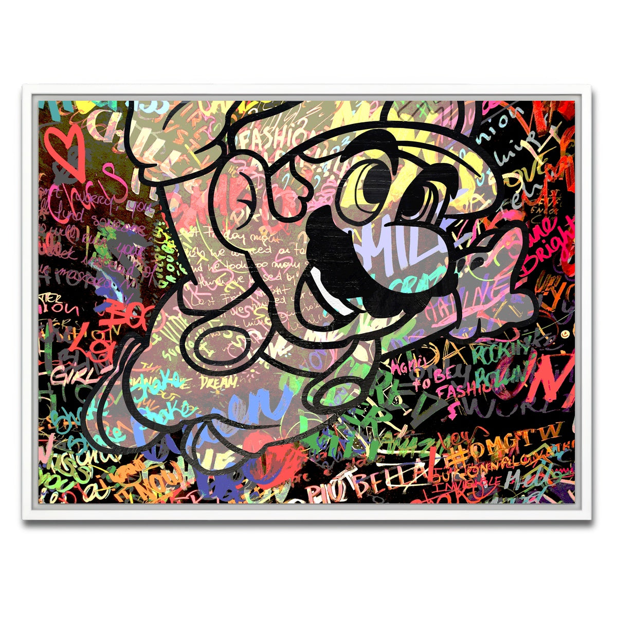 AUTO-MOCKUP WHITE | super mario | 1 Piece | White Framed Canvas | group=4x3